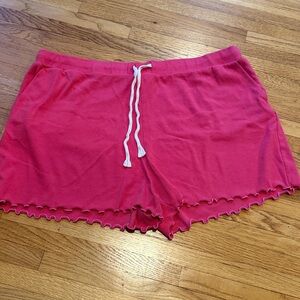 Boden Vibrant Pink Shorts with Ruffle Detail pajamas